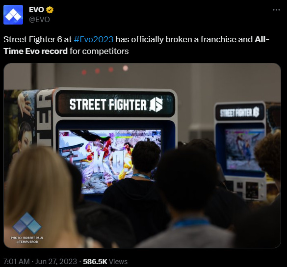 【PC游戏】格斗大赛EVO官方宣布《街霸6》注册选手创历史记录 大幅超过5代-第3张
