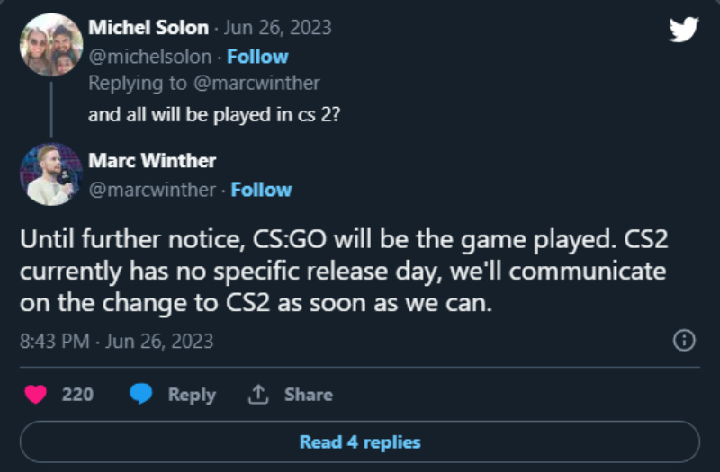 【CS:GO】ESL負責人：未通知前，將繼續使用CSGO比賽