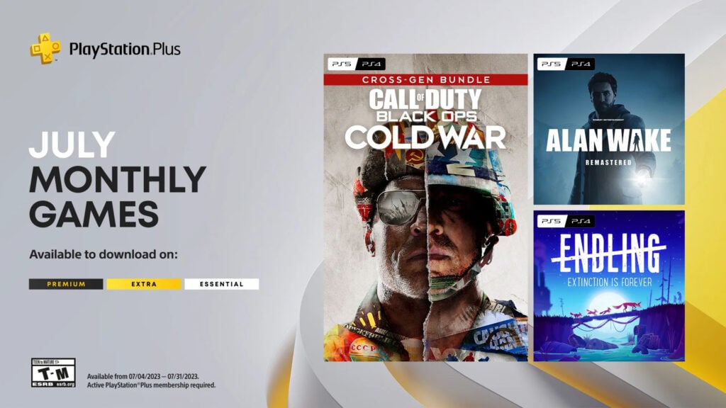 PS+歐美服7月會免遊戲公佈 《COD17》、《心靈殺手》等