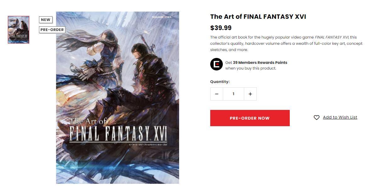 《最終幻想16》官方藝術設定集2024年3月上市 售價40美元-第1張