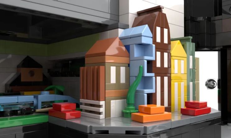 【周边专区】荷兰MOC工作室BrickAtive工作室街景新作——城镇玩具中心亮相-第9张