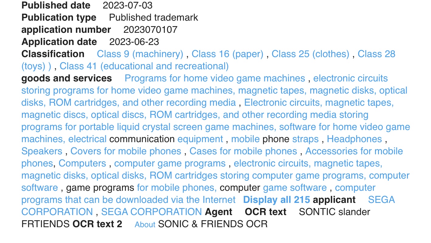 【PC游戏】世嘉为新索尼克游戏申请商标！名为《索尼克和朋友们》-第1张