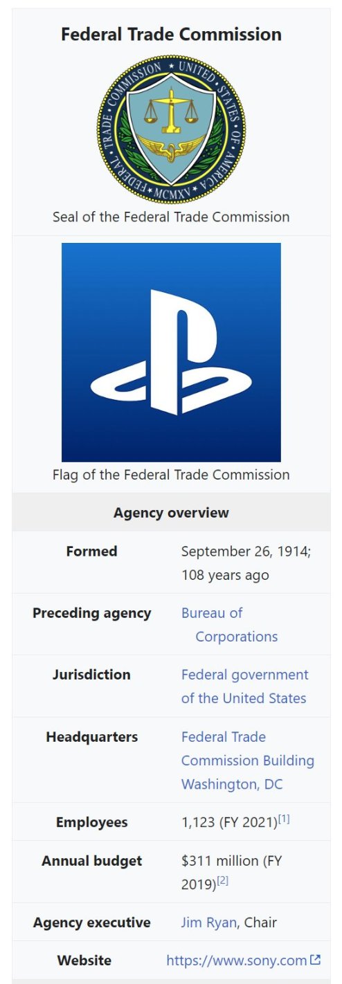 【PC遊戲】太搞笑啦！FTC維基百科頁面標誌被改成索尼PS標誌-第0張