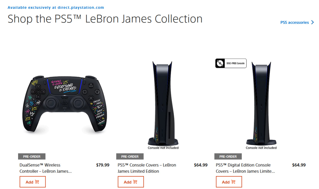NBA巨星詹姆斯曬聯名PS5與手柄！親手設計，限量發售-第1張