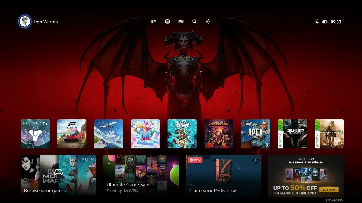 微軟全新 Xbox Home UI 現已陸續進行更新