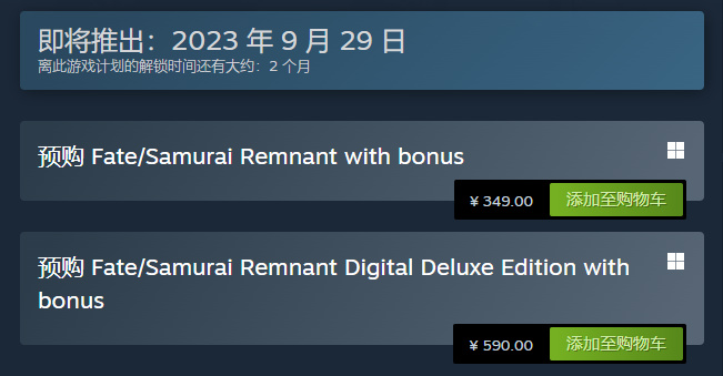 《Fate/Samurai，Remnant》上架Steam开启预售！-第2张
