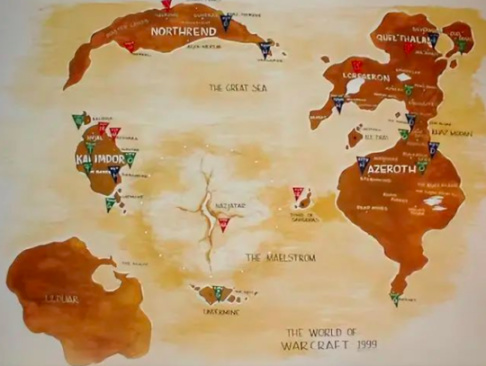 網友分享《魔獸世界》1999年的地圖，展現艾澤拉斯變遷