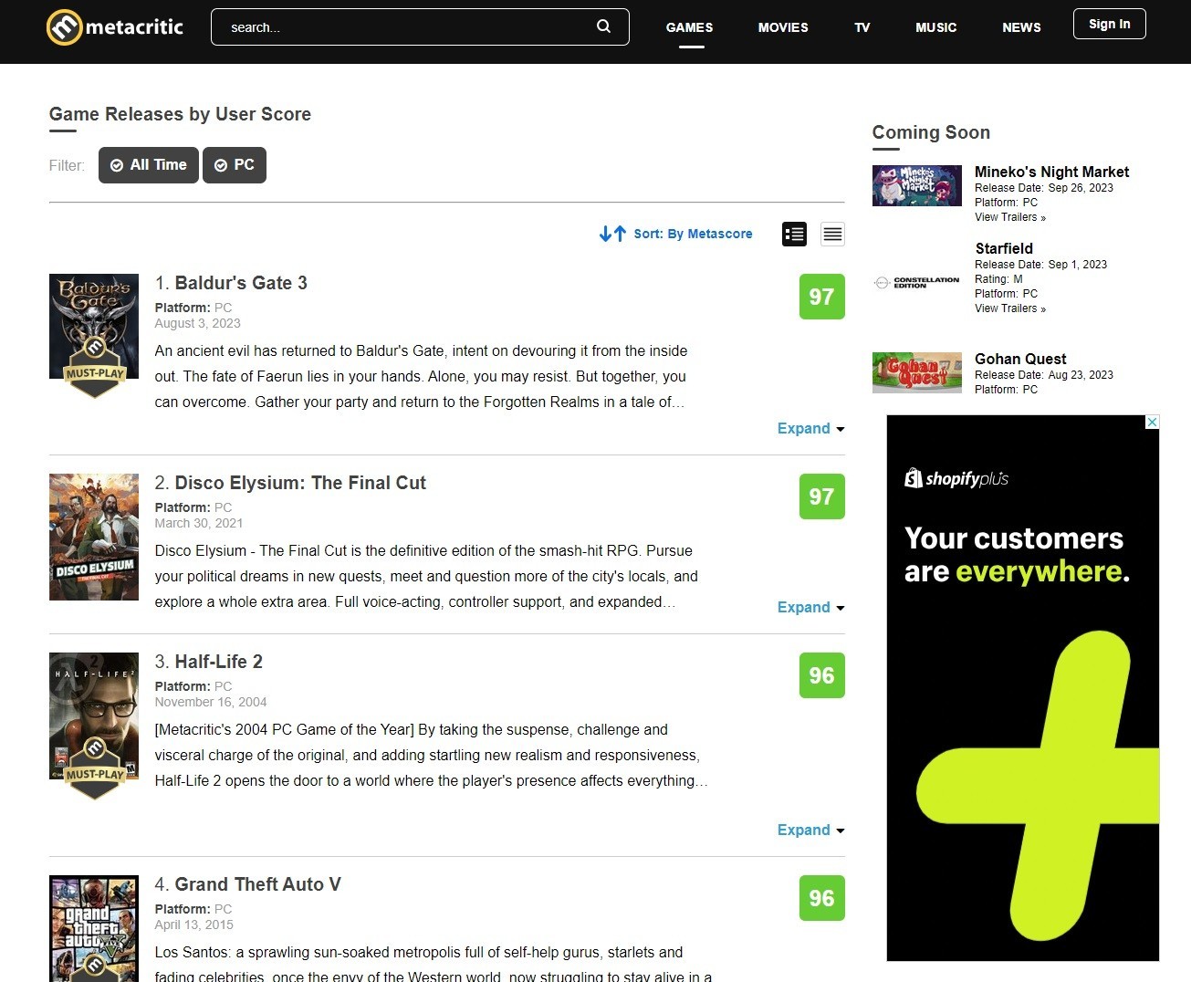 《博德之門3》成為M站和OC站評分最高的PC遊戲-第2張