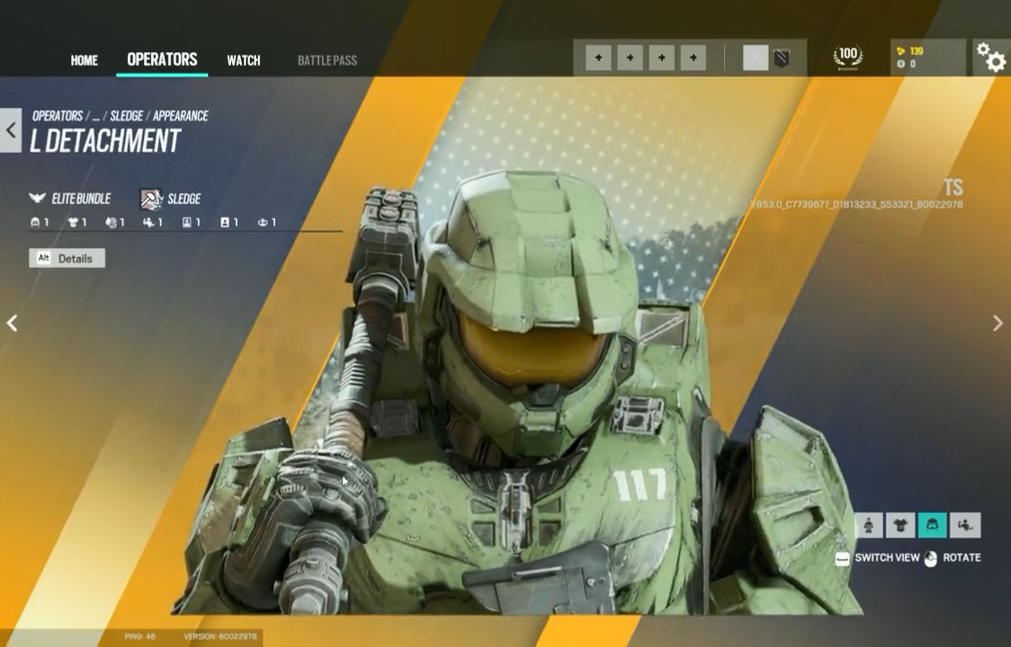 傳聞：《彩虹六號：圍攻》將推出士官長聯動皮膚