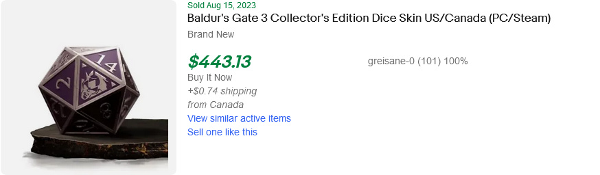 《博德之门3》实体典藏版转标价格近2000美元-第2张