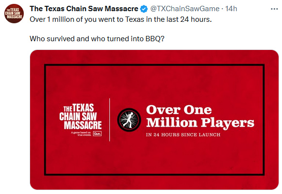 《德州電鋸殺人狂》上線24小時內玩家數超百萬！-第1張