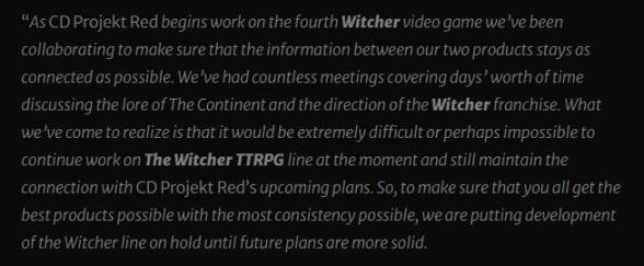 【PC游戏】衍生游戏停更让路   CDPR《巫师4》已进入开发阶段