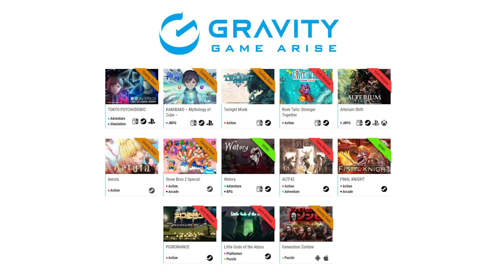 【PC遊戲】Gravity Game Arise公佈2023年東京電玩展陣容-第1張