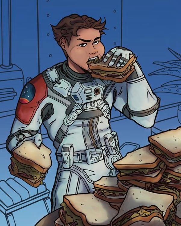 【PC游戏】玩家为《星空》绘图：三明治难道是太空中特供美食？-第1张