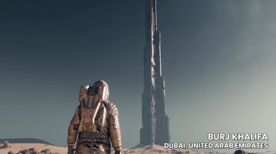 《星空》玩家在地球发现多个地标建筑：迪拜塔、金字塔等-第1张
