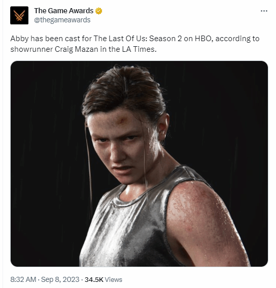 劇集主管確認：艾比將在《美末》真人劇第二季登場