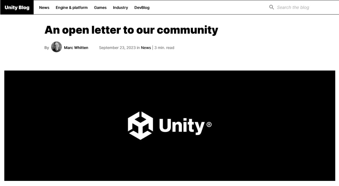 【PC遊戲】Unity負責人：“安裝費”本意是為建立可持續業務-第2張
