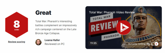 《全面戰爭 法老》IGN8分：戰鬥體驗棒 尤其是埃及-第1張