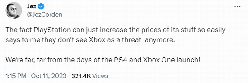 【主機遊戲】知名舅舅黨：PS肆無忌憚漲價 是因為不再把Xbox視為威脅-第1張