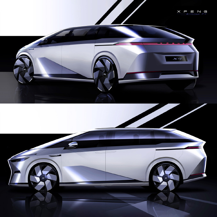 【爱车基地】小鹏新车 X9 设计图亮相：号称“年轻态”MPV，四季度推出-第0张