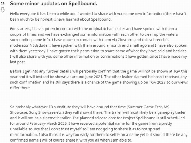 【PC遊戲】傳聞：FS社新作《Spellbound》或將於2025年發售-第0張