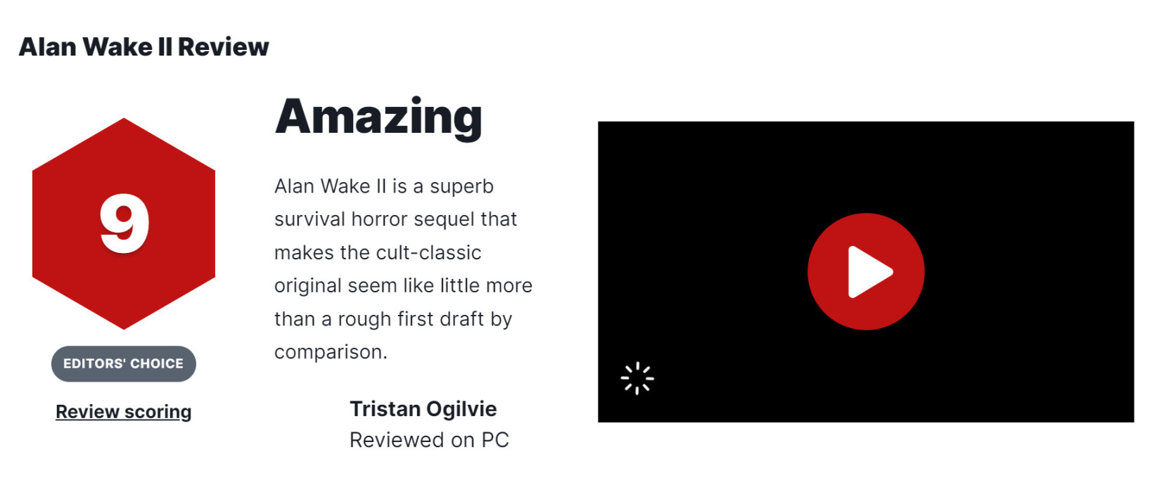 《心灵杀手2》IGN 9分 ：使原作暗淡-第1张