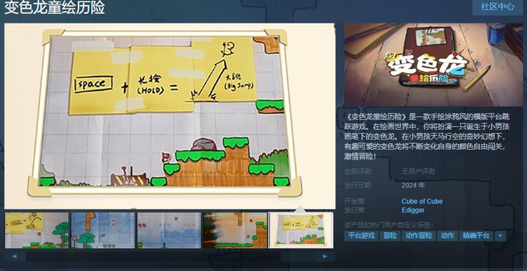 【PC遊戲】橫版平臺跳躍遊戲《變色龍童繪歷險》Steam頁面上線 明年發售-第1張