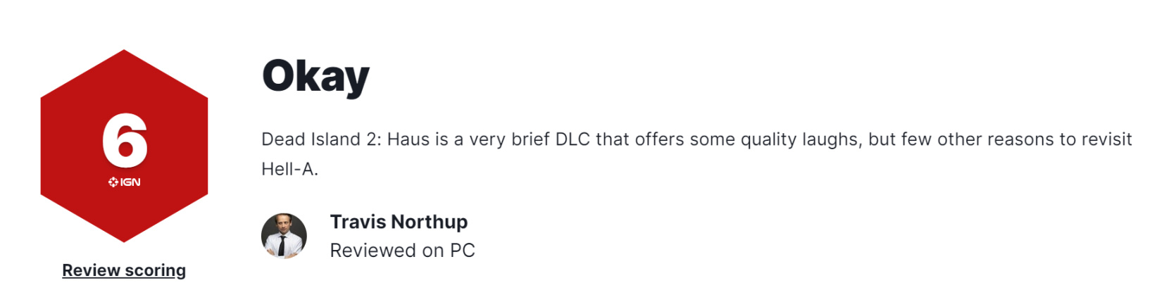 《死亡島2 DLC》IGN 6分：質量不高、內容簡短-第1張
