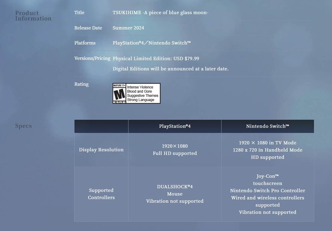 《月姬：重制版》海外版2024年夏季推出 登陆PS4和Switch-第0张