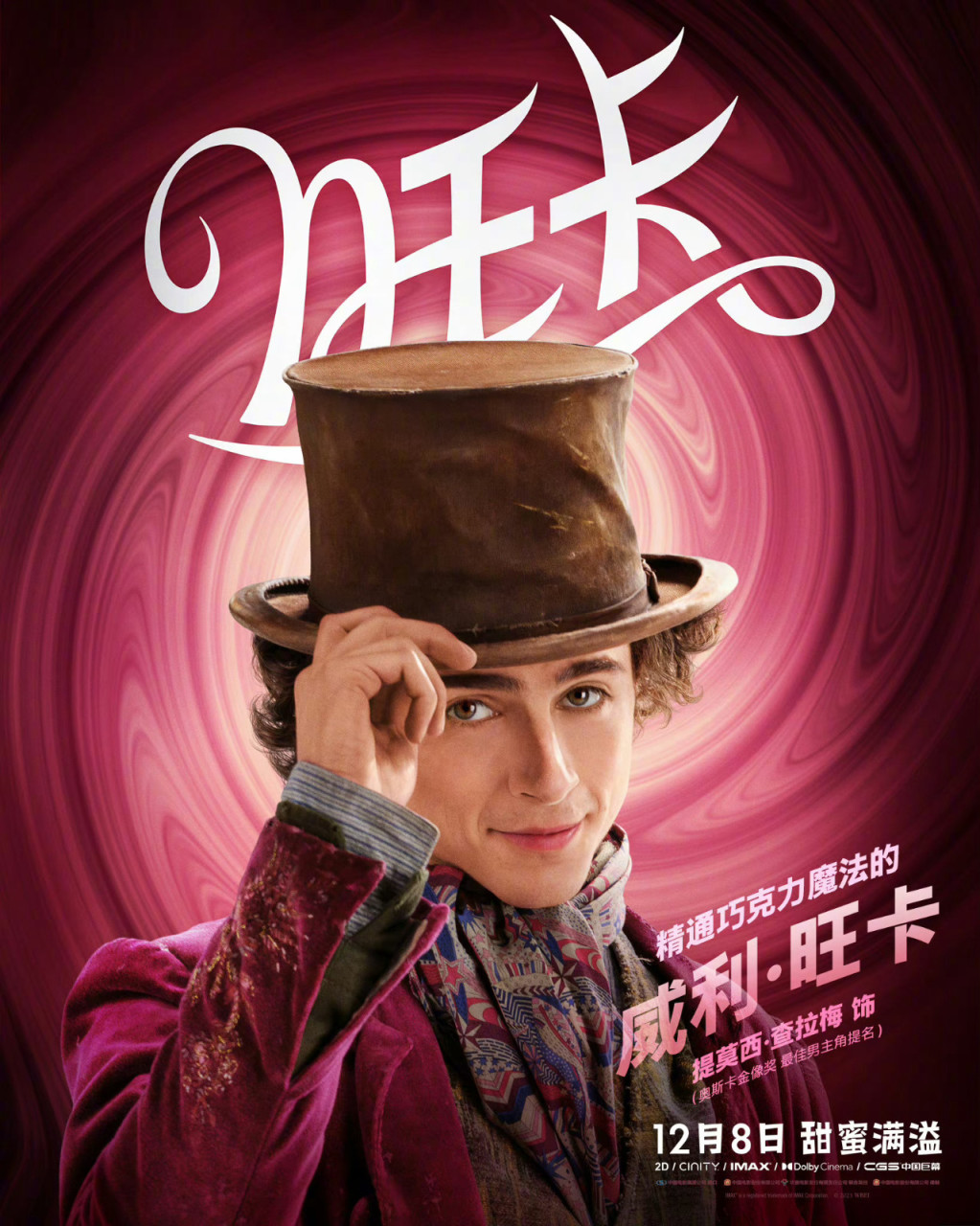 《旺卡》发布中文角色海报 12月8日全国上映-第0张