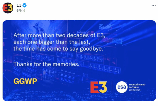 【PC游戏】E3游戏展宣布彻底停办-第1张