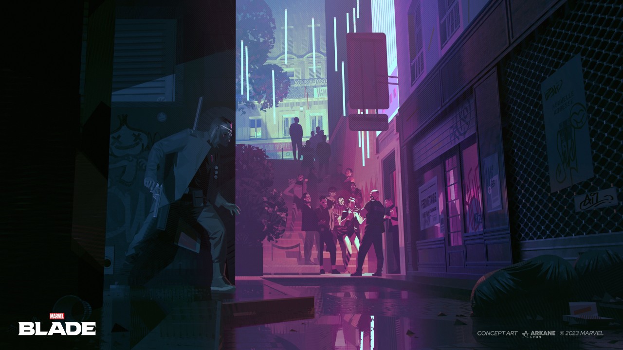《漫威刀锋战士》概念艺术图公布：画风独特，场景惊艳-第1张