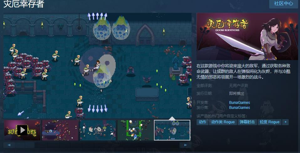 【PC游戏】肉鸽游戏新作《灾厄幸存者》现已上架Steam!支持中文