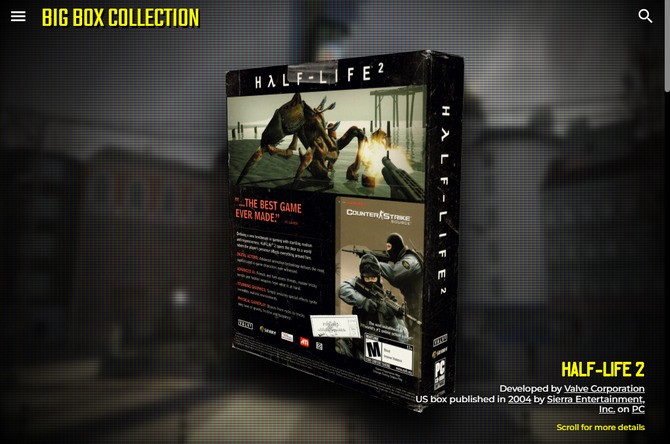 关注另类玩家群体 《Big Box Collection》站展示PC游戏盒装设计-第1张