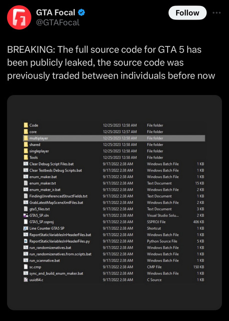 【侠盗猎车手5】报道称《GTA5》源代码泄露是由于买家内讧-第1张