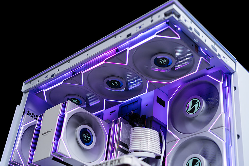 全面可视化，联力 O11D EVO RGB & TL LCD 积木风扇装机展示