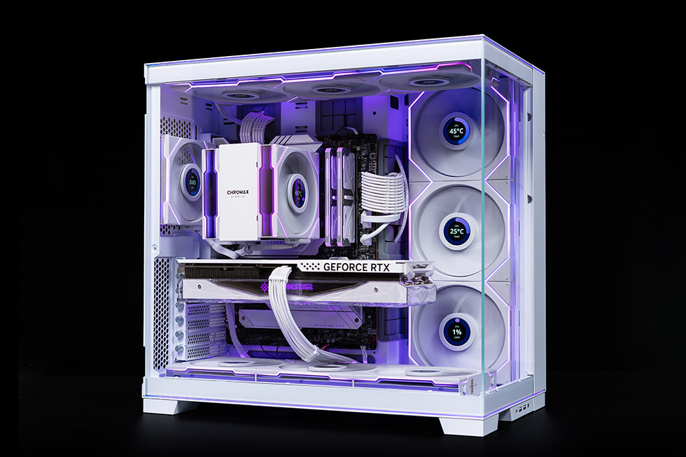 全面可视化，联力 O11D EVO RGB & TL LCD 积木风扇装机展示