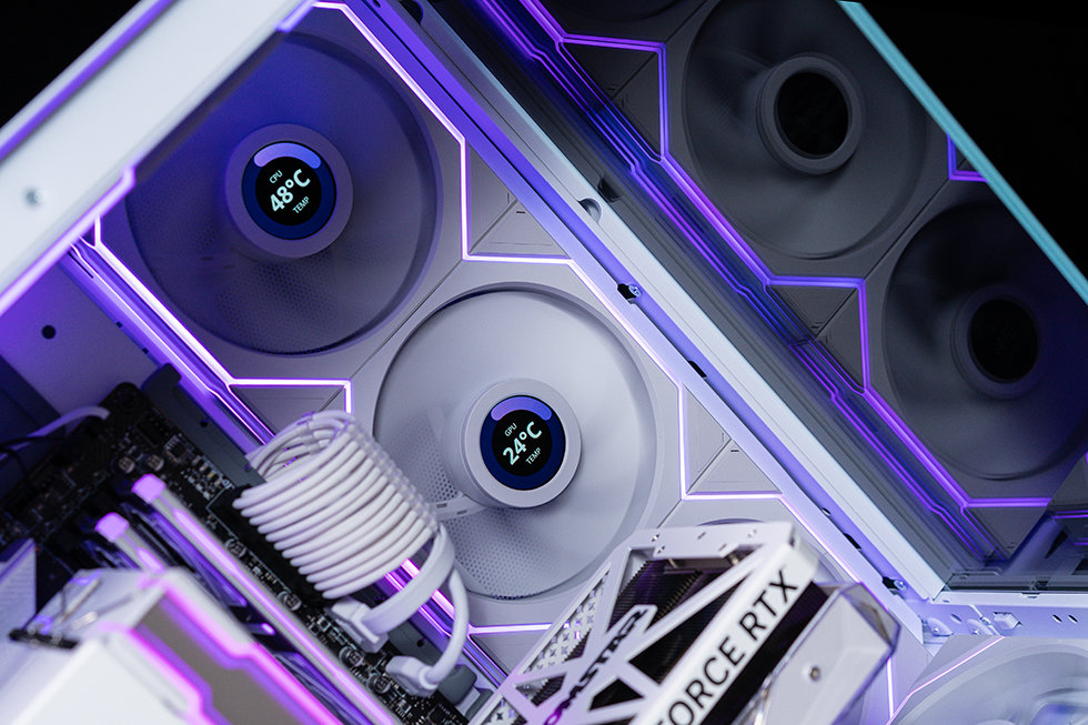 全面可视化，联力 O11D EVO RGB & TL LCD 积木风扇装机展示