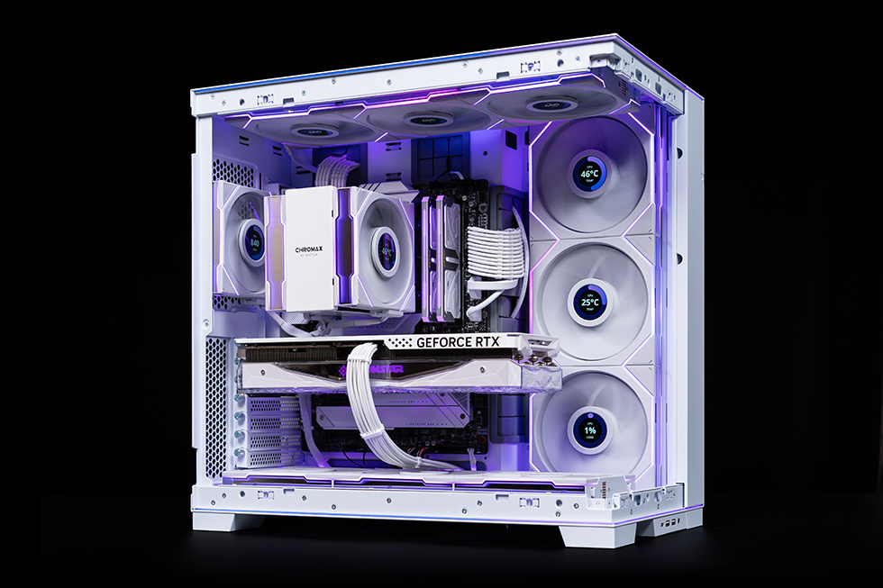 全面可视化，联力 O11D EVO RGB & TL LCD 积木风扇装机展示