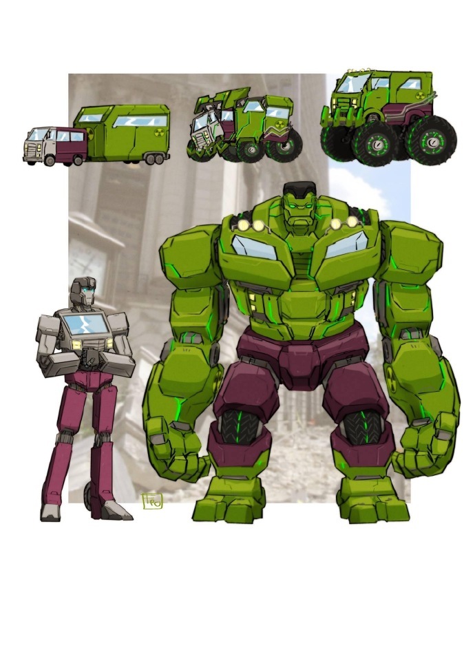 【周边专区】6位超级英雄变形设计，毒液变蜘蛛和蛇，绿巨人变房车和肌肉车-第3张