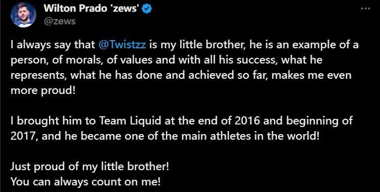 【CS2】Zews：Twistzz就是我的小兄弟 你永遠可以相信我