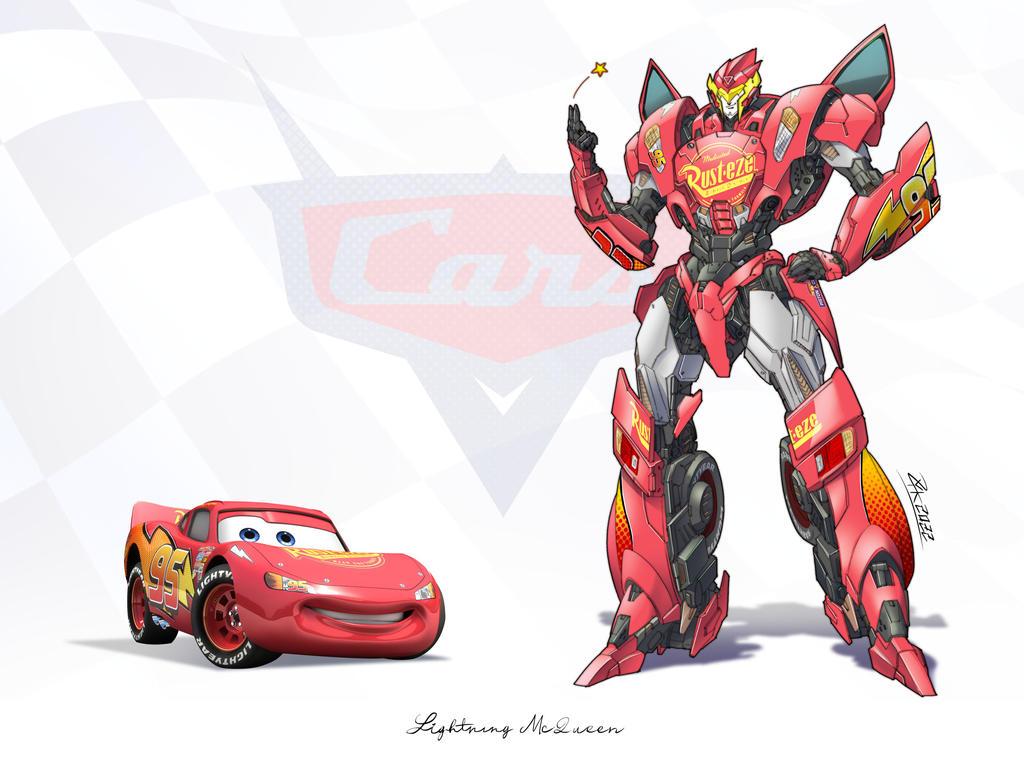 【周边专区】5位汽车总动员角色设计，麦昆像热破，小红像消防车-第0张