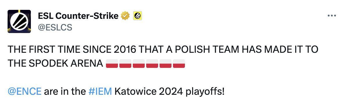 【CS2】時隔六年 波蘭隊伍再一次踏入IEM卡托維茲淘汰賽-第1張