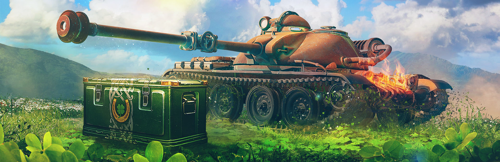 《坦克世界》 翠绿光芒庆典：为幸运印记而战！