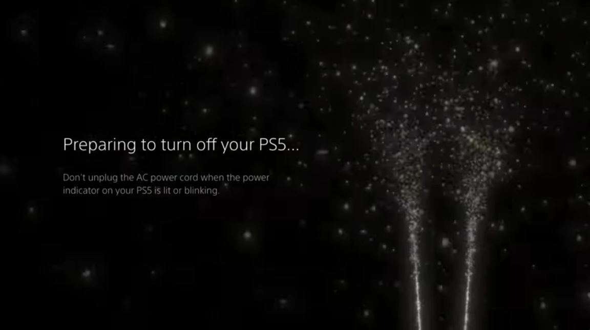 PS5主机固件更新后 带来全新关机动画效果展示