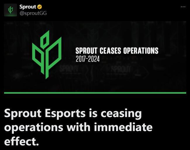 【CS2】業務模式難以為繼 Sprout宣佈退出CS項目