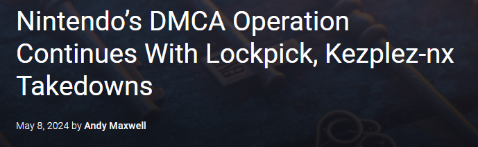 斩草除根 任天堂再次提出删除破解密码工具Lockpick