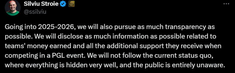 PGL CEO：尽可能多的披露参赛队伍的收入信息-第0张