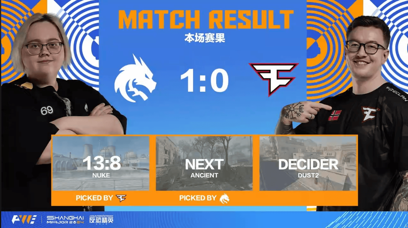 [赛后]上海Major：Spirit 1-0 FaZe，枪法残局碾压！绿龙先下一城-第0张