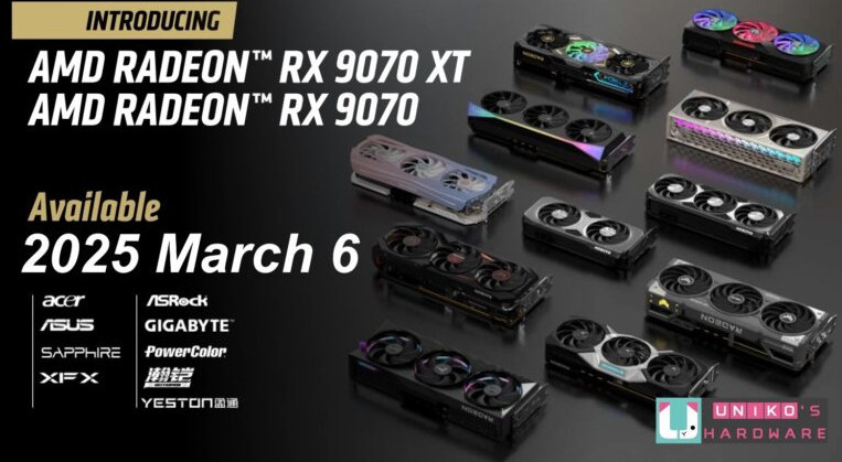 AMD宣佈RX 9070系列3月初發售 但外媒爆料是3月6日-第1張